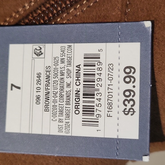 UNIVERSAL THREAD BROWN ANKLE BOOTS. SIZE 7/ NWT - Picture 8 of 8